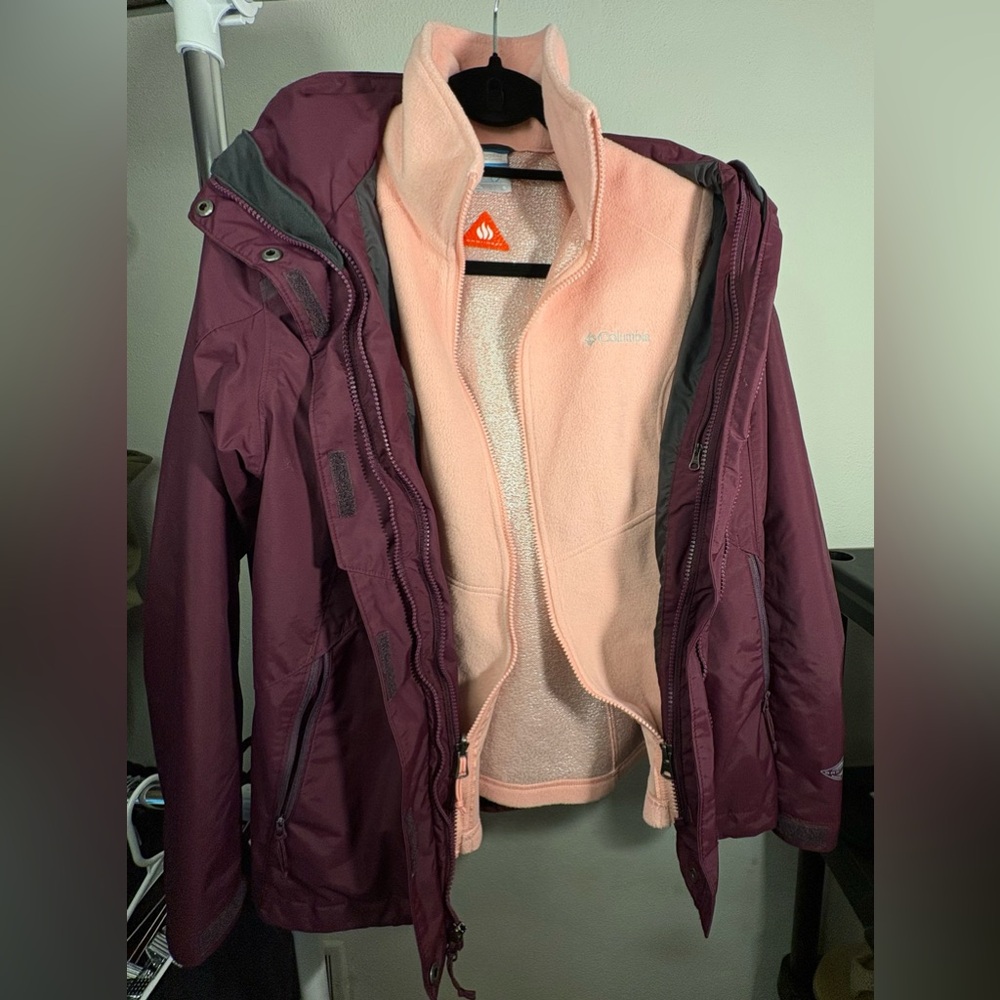 Columbia Peach and Maroon Jacket